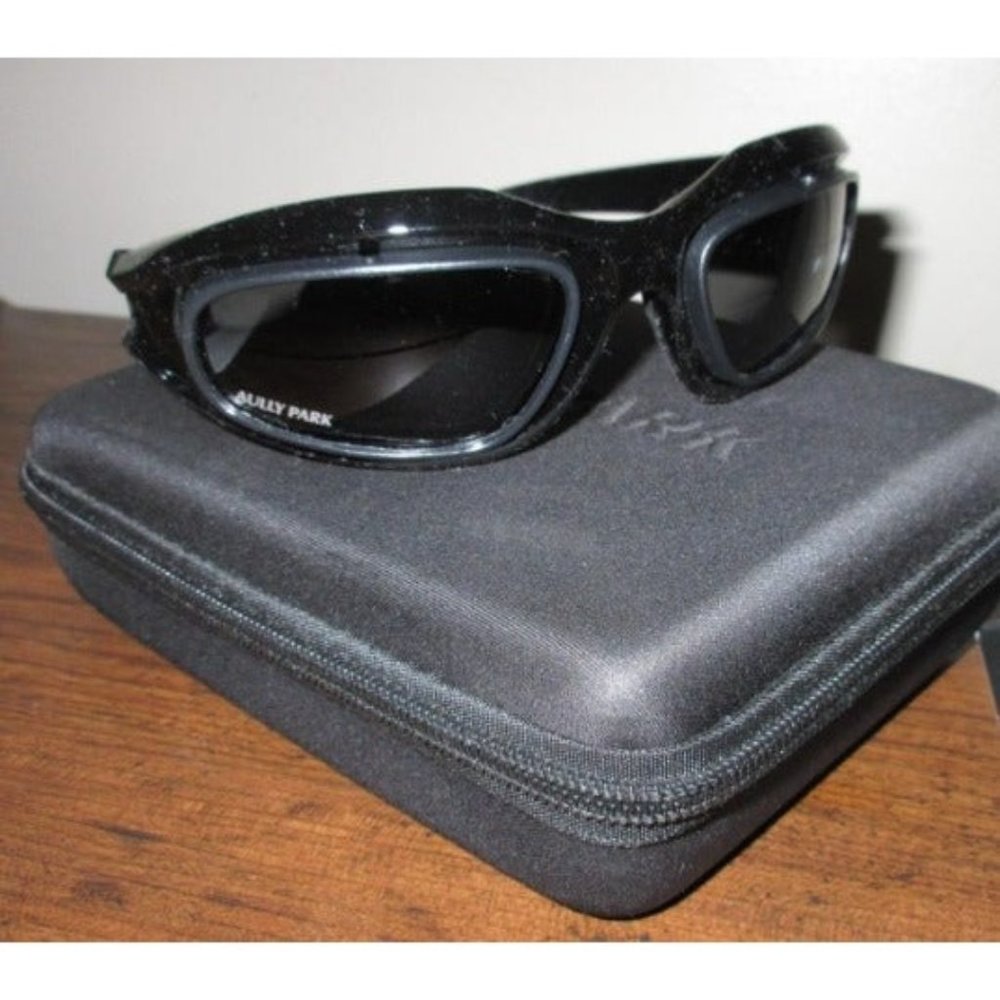 Polarized Motorcycle Riding Glasses Black Frame with 4 Lens Kit